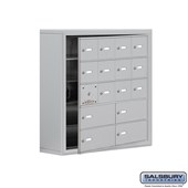 Cell Phone Storage Locker - with Front Access Panel - 5 Door High Unit (8 Inch Deep Compartments) - 12 A Doors (11 usable) and 4 B Doors - Surface Mounted - Master Keyed Locks