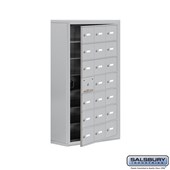 Cell Phone Storage Locker - with Front Access Panel - 7 Door High Unit (8 Inch Deep Compartments) - 21 A Doors (20 usable) - Surface Mounted - Master Keyed Locks