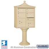 Regency Decorative CBU (Includes Pedestal, CBU Top and Pedestal Cover - Tall) - 4 C Size Doors - Type V - USPS Access