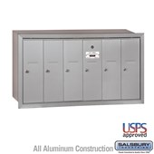 Vertical Mailbox - 6 Doors - Recessed Mounted - USPS Access