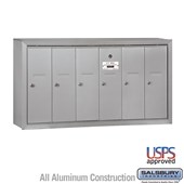Vertical Mailbox - 6 Doors - Surface Mounted - USPS Access