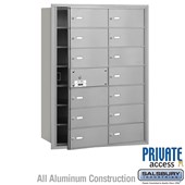 4B+ Horizontal Mailbox (Includes Master Commercial Lock) - 7 Door High Unit - 14 B Doors (13 usable) - Front Loading - Private Access