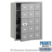 4B+ Horizontal Mailbox (Includes Master Commercial Lock) - 5 Door High Unit - 15 A Doors (14 usable) - Front Loading - Private Access