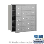 4B+ Horizontal Mailbox (Includes Master Commercial Lock) - 5 Door High Unit - 20 A Doors (19 usable) - Front Loading - Private Access