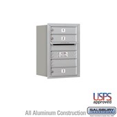 Recessed Mounted 4C Horizontal Mailbox - 6 Door High Unit (23-7/8 Inches) - Single Column - 3 MB1 Doors - Rear Loading - USPS Access
