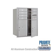 Recessed Mounted 4C Horizontal Mailbox (Includes Master Commercial Locks) - 10 Door High Unit (37 7/8 Inches) - Double Column - 6 MB1 Doors / 2 PL6's- Front Loading - Private Access