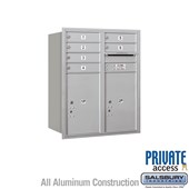 Recessed Mounted 4C Horizontal Mailbox (Includes Master Commercial Locks) - 10 Door High Unit (37 7/8 Inches) - Double Column - 6 MB1 Doors / 2 PL6's- Rear Loading - Private Access