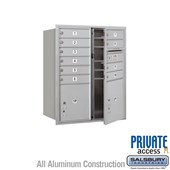 Recessed Mounted 4C Horizontal Mailbox (Includes Master Commercial Locks) - 10 Door High Unit (37 7/8 Inches) - Double Column - 10 MB1 Doors / 1 PL4 and 1 PL4.5 - Front Loading - Private Access