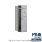 Recessed Mounted 4C Horizontal Mailbox (Includes Master Commercial Locks) - 10 Door High Unit (37 7/8 Inches) - Single Column - 3 MB1 Doors / 1 PL5 - Front Loading - Private Access