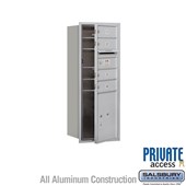Recessed Mounted 4C Horizontal Mailbox (Includes Master Commercial Locks) - 10 Door High Unit (37 7/8 Inches) - Single Column - 4 MB1 Doors / 1 PL4.5 - Front Loading - Private Access