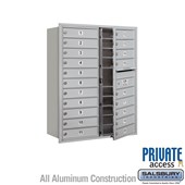 Recessed Mounted 4C Horizontal Mailbox (Includes Master Commercial Lock) - 11 Door High Unit (41 3/8 Inches) - Double Column - 20 MB1 Doors - Front Loading - Private Access