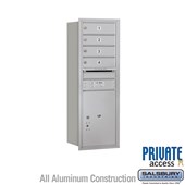 Recessed Mounted 4C Horizontal Mailbox (Includes Master Commercial Lock) - 11 Door High Unit (41 3/8 Inches) - Single Column - 4 MB1 Doors / 1 PL5 - Rear Loading - Private Access