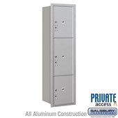 Recessed Mounted 4C Horizontal Mailbox (Includes Master Commercial Locks) - Maximum Height Unit (57 1/8 Inches) - Single Column - Stand-Alone Parcel Locker - 1 PL4.5, 1PL5 and 1 PL6 - Rear Loading - Private Access