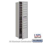 Recessed Mounted 4C Horizontal Mailbox - Maximum Height Unit (57 1/8 Inches) - Single Column - 9 MB1 Doors / 1 PL4.5 - Front Loading - USPS Access