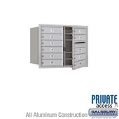 Recessed Mounted 4C Horizontal Mailbox (Includes Master Commercial Lock) - 6 Door High Unit (23 7/8 Inches) - Double Column - 10 MB1 Doors - Front Loading - Private Access