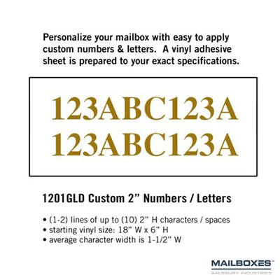 Custom Numbers / Letters - Horizontal 2" High