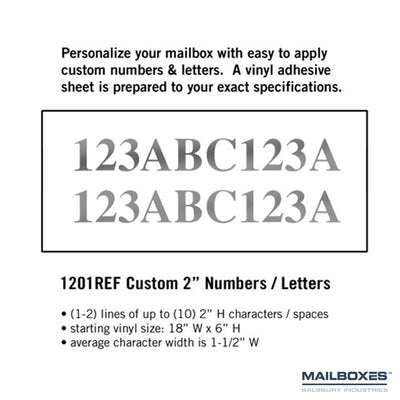 Custom Numbers / Letters - Horizontal 2" High