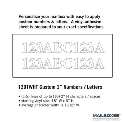 Custom Numbers / Letters - Horizontal 2" High