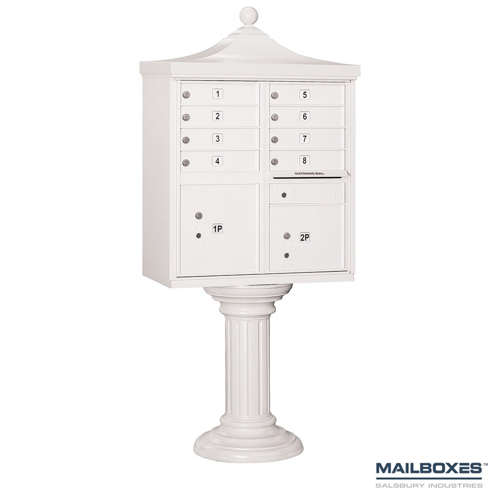 Regency Decorative CBU (Includes CBU, Pedestal, CBU Top and Pedestal Cover - Tall) - 8 A Size Doors - Type I - USPS Access