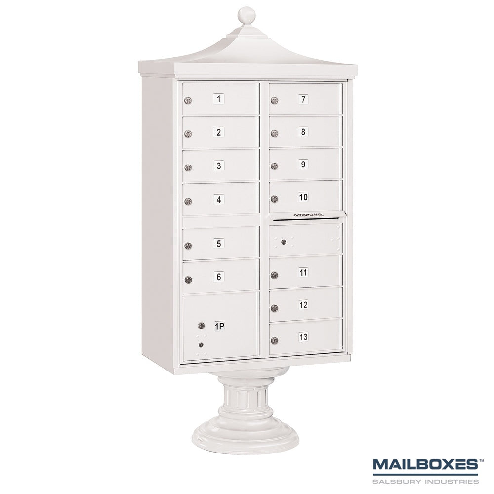 Regency Decorative CBU (Includes CBU, Pedestal, CBU Top and Pedestal Cover - Short) - 13 B Size Doors - Type IV - USPS Access
