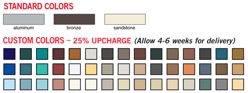 7) Specify Standard or Custom Color.