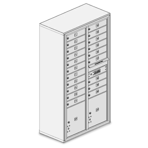 Surface Mounted 4C Horizontal Mailboxes - Front Loading