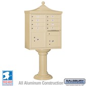 Regency Decorative CBU (Includes CBU, Pedestal, CBU Top and Pedestal Cover - Tall) - 8 A Size Doors - Type I - USPS Access
