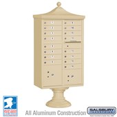 Regency Decorative CBU (Includes CBU, Pedestal, CBU Top and Pedestal Cover - Short) - 16 A Size Doors - Type III - USPS Access