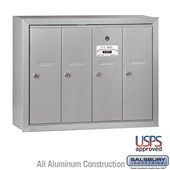 Vertical Mailbox - 4 Doors - Surface Mounted - USPS Access