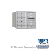 Recessed Mounted 4C Horizontal Mailbox - 6 Door High Unit (23 7/8 Inches) - Double Column - 10 MB1 Doors - Rear Loading - Private Access