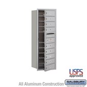 Recessed Mounted 4C Horizontal Mailbox - 11 Door High Unit (41 3/8 Inches) - Single Column - 9 MB1 Doors - Front Loading - USPS Access