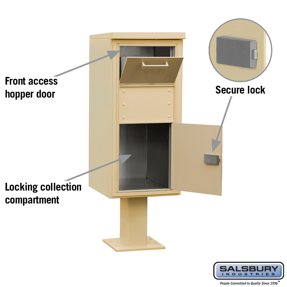 Pedestal Collection Box (Includes Pedestal and Master Commercial Lock) Regular