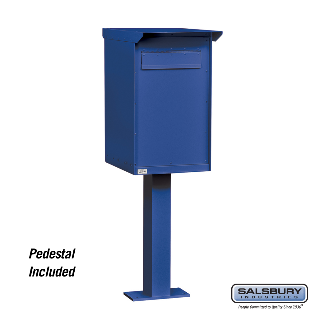 Pedestal Drop Box (Includes Pedestal) Regular Blue