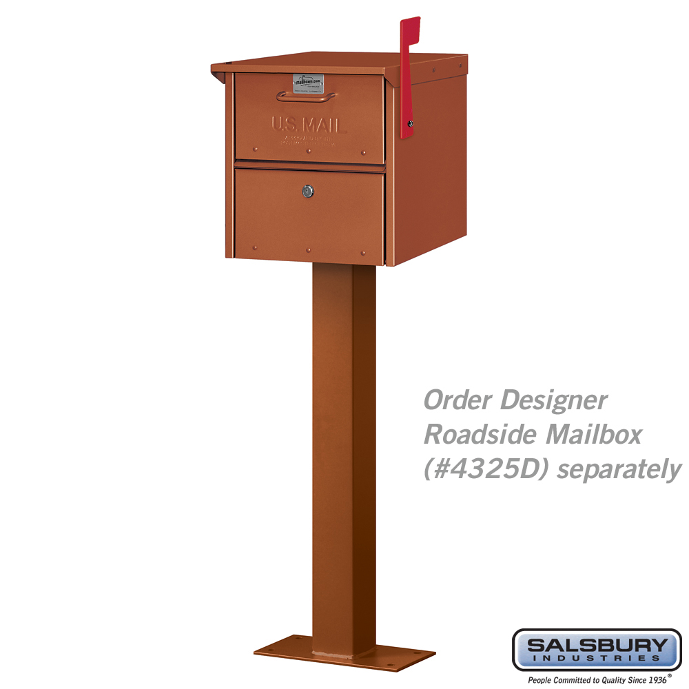 Standard Pedestal Bolt Mounted for Designer Roadside Mailbox