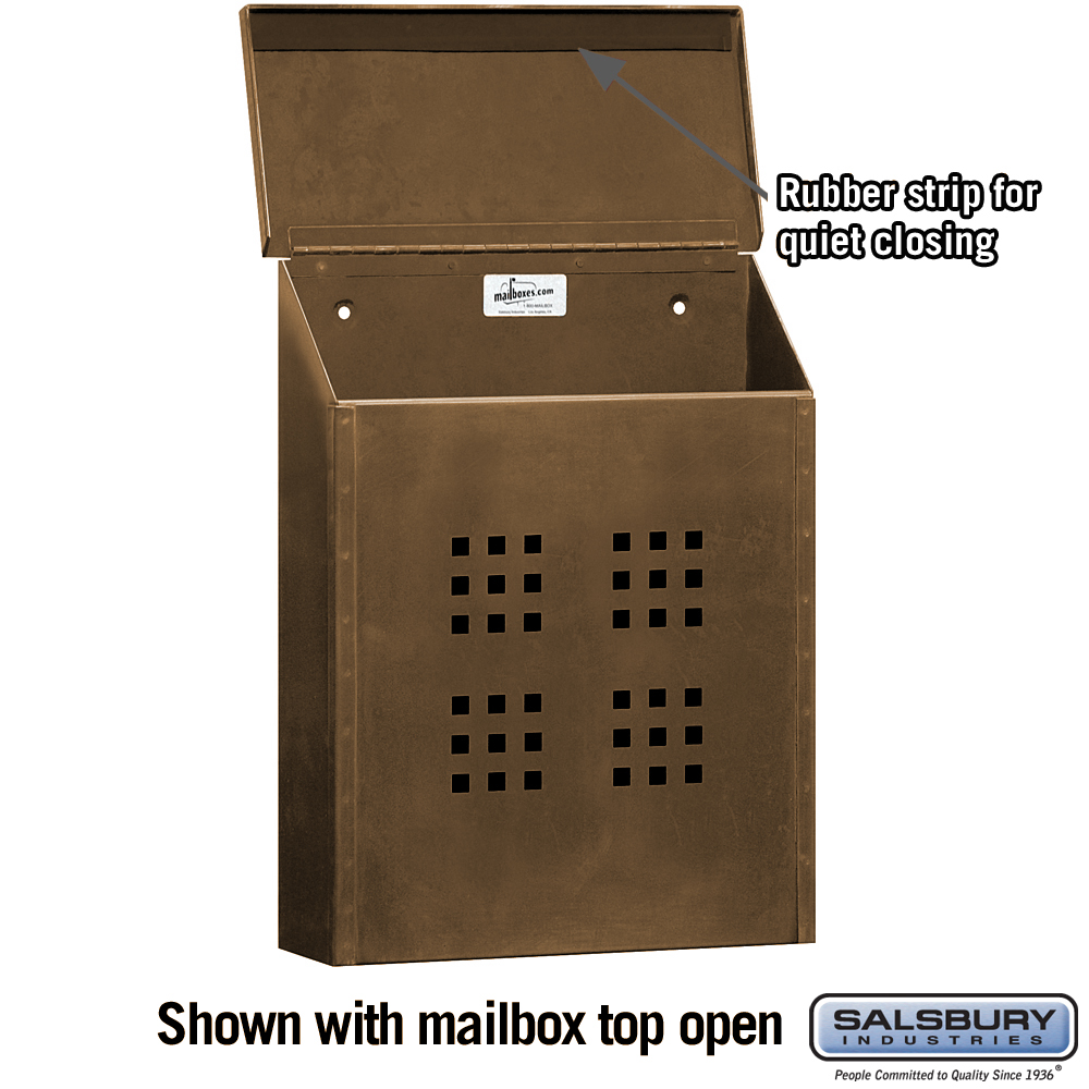 Antique Brass Mailboxes Decorative Vertical Style