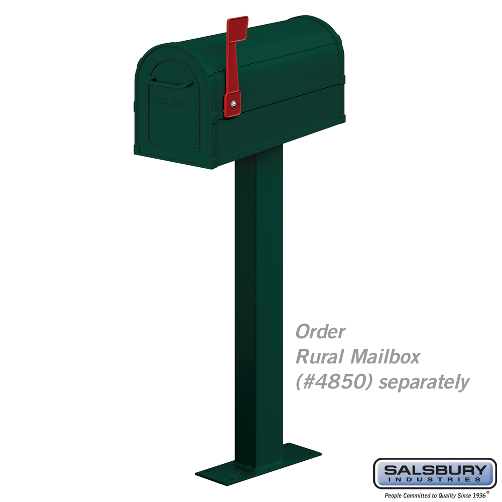 Standard Mailbox Post Bolt Mounted Green