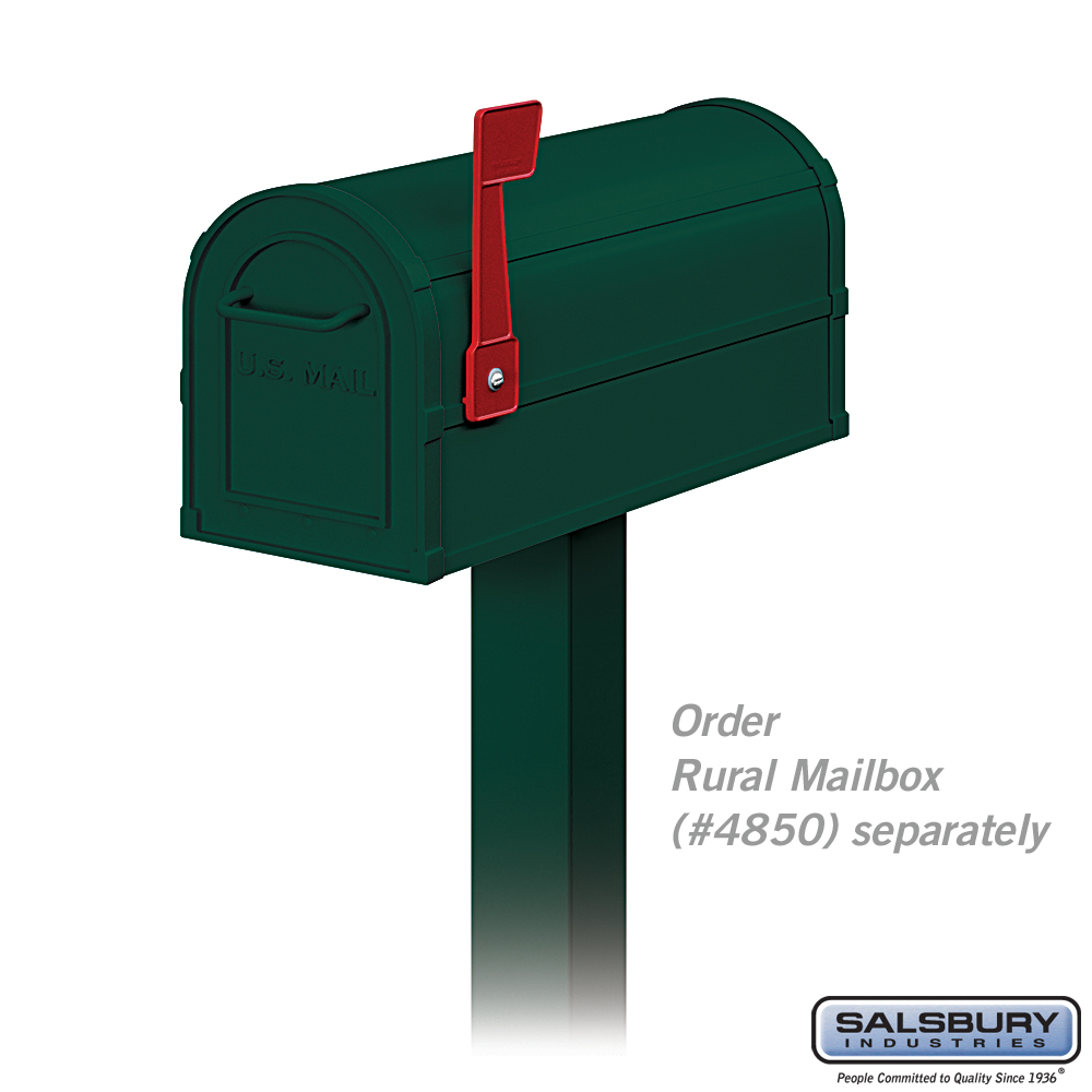 Standard Mailbox Post InGround Mounted Green