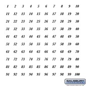 Numbers - Self Adhesive Sheet of (100) - for 4B+ Horizontal Mailboxes