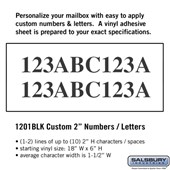 Custom Numbers / Letters - Horizontal 2" High