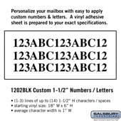 Custom Numbers / Letters - Horizontal 1-1/2" High