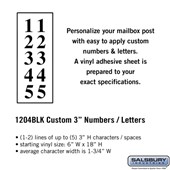 Custom Numbers / Letters - Vertical 3" High