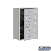 Cell Phone Storage Locker - with Front Access Panel - 5 Door High Unit (8 Inch Deep Compartments) - 15 A Doors (14 usable) - Recessed Mounted - Master Keyed Locks
