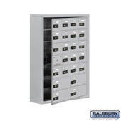 Cell Phone Storage Locker - with Front Access Panel - 7 Door High Unit (8 Inch Deep Compartments) - 20 A Doors (19 usable) and 4 B Doors - Surface Mounted - Resettable Combination Locks