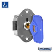 ADA Compliant Key Lock - Built-in - for Cell Phone Locker Door - with (2) keys and (2) ADA Key Heads