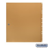 Rear Cover - Locking - for Rear Loading Brass Mailbox - with (2) Keys