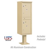 Outdoor Parcel Locker (Includes Pedestal) - 2 Compartments - USPS Access