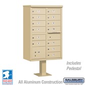 Cluster Box Unit (Includes Pedestal) - 13 B Size Doors - Type IV - USPS Access