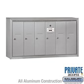 Vertical Mailbox (Includes Master Commercial Lock) - 6 Doors - Surface Mounted - Private Access