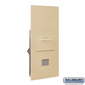Collection Unit - for 7 Door High 4B+ Mailbox Units - Sandstone - Rear Loading - Private Access