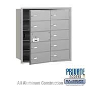 4B+ Horizontal Mailbox (Includes Master Commercial Lock) - 5 Door High Unit - 10 B Doors (9 usable) - Front Loading - Private Access